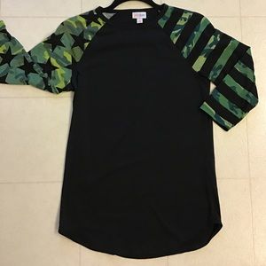 Lularoe Camo Sleeve Randy top